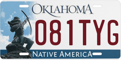 OK license plate 081TYG