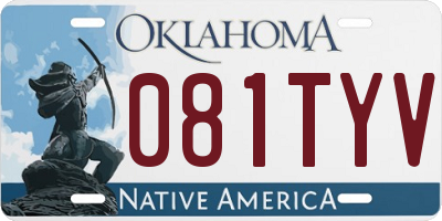 OK license plate 081TYV