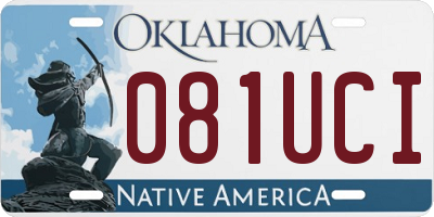 OK license plate 081UCI