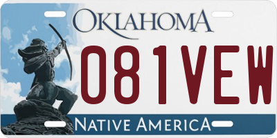 OK license plate 081VEW