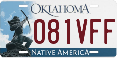 OK license plate 081VFF