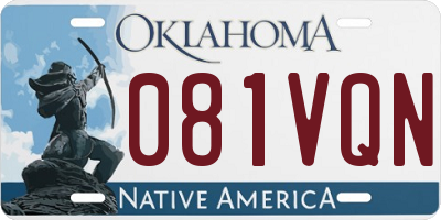 OK license plate 081VQN