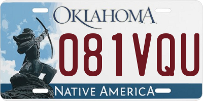 OK license plate 081VQU