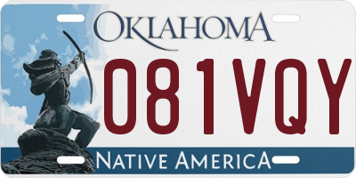 OK license plate 081VQY