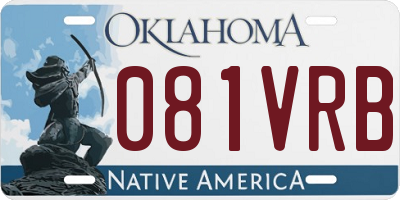OK license plate 081VRB