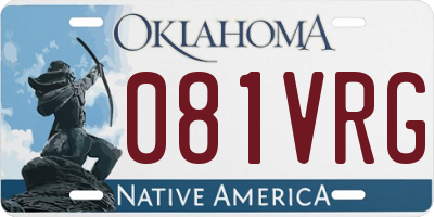 OK license plate 081VRG