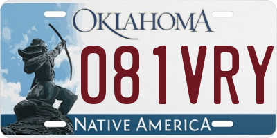OK license plate 081VRY