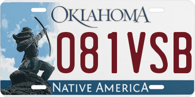 OK license plate 081VSB