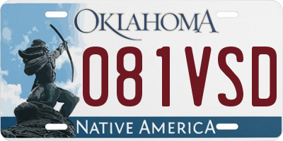 OK license plate 081VSD
