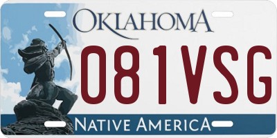 OK license plate 081VSG