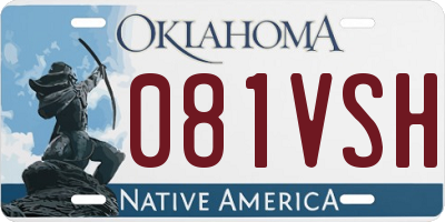 OK license plate 081VSH