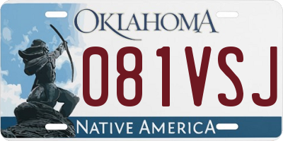 OK license plate 081VSJ