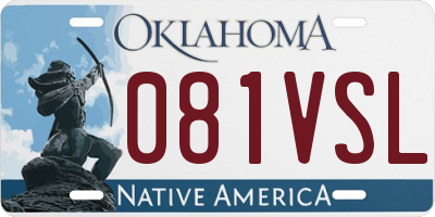 OK license plate 081VSL