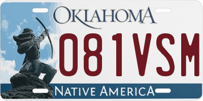 OK license plate 081VSM