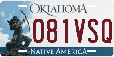 OK license plate 081VSQ