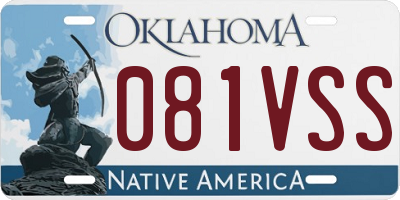 OK license plate 081VSS