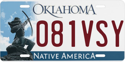 OK license plate 081VSY