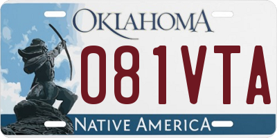 OK license plate 081VTA