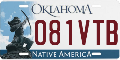 OK license plate 081VTB
