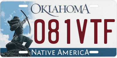 OK license plate 081VTF