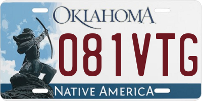 OK license plate 081VTG