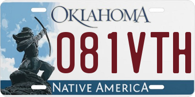 OK license plate 081VTH