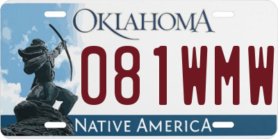 OK license plate 081WMW