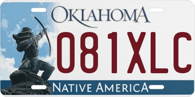 OK license plate 081XLC