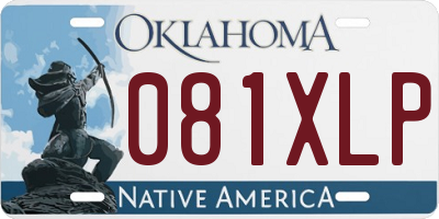 OK license plate 081XLP