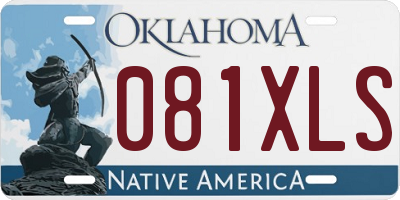 OK license plate 081XLS