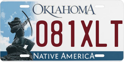 OK license plate 081XLT