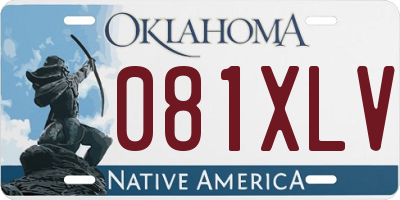 OK license plate 081XLV