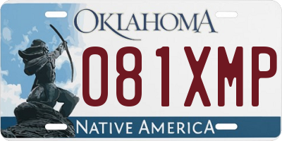 OK license plate 081XMP