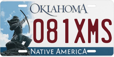 OK license plate 081XMS