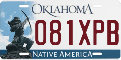 OK license plate 081XPB