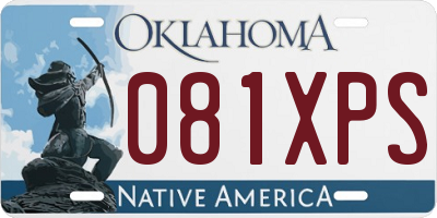 OK license plate 081XPS