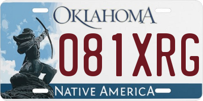 OK license plate 081XRG