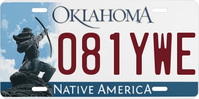 OK license plate 081YWE