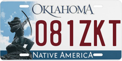 OK license plate 081ZKT