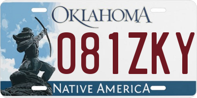 OK license plate 081ZKY