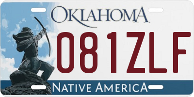 OK license plate 081ZLF