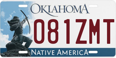 OK license plate 081ZMT