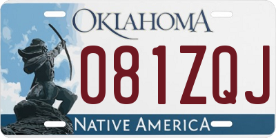 OK license plate 081ZQJ