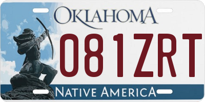 OK license plate 081ZRT