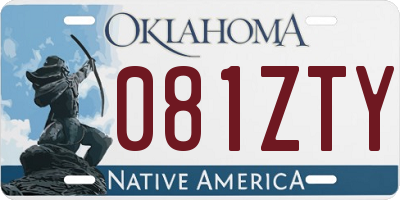 OK license plate 081ZTY