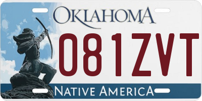 OK license plate 081ZVT
