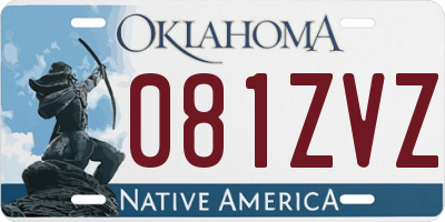 OK license plate 081ZVZ