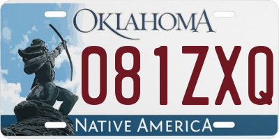 OK license plate 081ZXQ