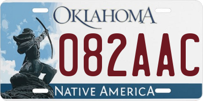 OK license plate 082AAC