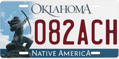 OK license plate 082ACH